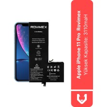 Rovimex Apple iPhone 11 Pro Rovimex Yüksek Kapasite Batarya Pil