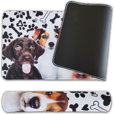 Evet Uygun 70X30CM Büyük Boy Kaymaz Kauçuk Taban Dikişli Kenar Gaming Oyuncu Mousepad Xl Dogs