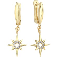 Altın Sepeti Altın Kutup Yıldızı Sallantı Küpe