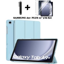 Samsun Galaxy Tab A9+ Plus X210 Uyumlu Tablet Kılıfı Ekran Koruyucu Dokunmatik Kalem Seti