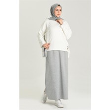 Bwest Beli Bağlamalı Cepli Spor Etek - 00152 - Gri