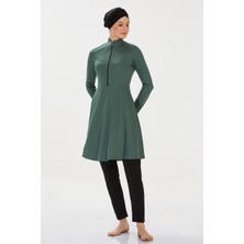 REMSA Likralı Tesettür Mayo Maysız Düz 9020 Haki