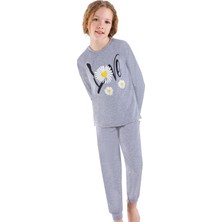 Erdem Weweus Gri Kız Çocuk Pijama Takımı  3747