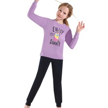 Erdem Weweus Lila Kız Çocuk Pijama Takımı  3751