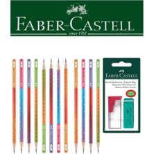 Faber-Castell 12'li Smotthie Kurşun Kalem ve Kutulu Kalemtıraş+Silgi Seti Blister