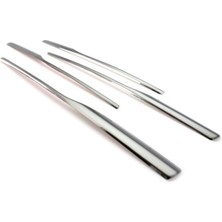 Dry Sandero Stepway Ön Panjur 2012 - 2016 Krom 4 Parça Paslanmaz Çelik