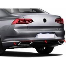 Dry Passat B8,5 Arka Tampon Çıtası 3 Parça 2019 ve Sonrası Paslanmaz Çelik