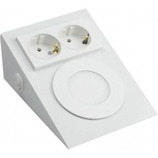 Full Reyon Metal Kasa, 2,5 Watt Beyaz Işık Ledli, Çift Prizli, Aç - Kapa Düğmeli, Tezgah - Dolap Armatürü