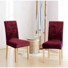 Uy Style Tekstil Uy Style Kadife Sandalye Kılıfı ,sandalye Örtüsü Lastikli , 1 Adet