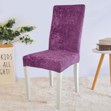 Uy Style Tekstil Uy Style Kadife Sandalye Kılıfı ,sandalye Örtüsü Lastikli , 1 Adet