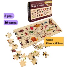 Doerkids Bugs & Insects - Böcekler Midi Puzzle | 80 Parça 5+ Yaş