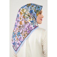 Lêvi D'or Bebe Mavisi Mine Çiçeği Trend Twill Eşarp