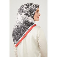 Lêvi D'or Kırmızı Sazlık Desen Trend Twill Eşarp