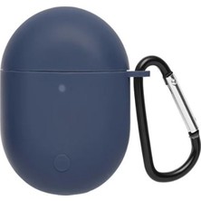 Gpack Xiaomi Redmi Buds 3 Pro Kılıf Model Uyumlu Mat Silikon Soft Kancalı Sf7 Lacivert
