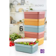 Mowo Home Dragee 2,5 Lt Mutfak Saklama Kabı 6 Lı Set