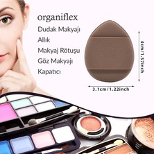 Organiflex Parmak Mini Makyaj Süngeri - Puf Kapatıcı, Allık, Pudra, Rötuş Süngeri 4 Adet