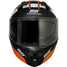 Motoanl Motosiklet Çene Açılır Kask Güneş Vizörlü Ece 22.06 Sertifikalı Yeni Sezon Motor Kaskı V2 Orange