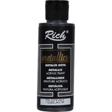 Rich Metalik Akrilik Boya Set Beyaz Siyah 120CC