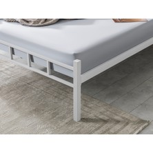 Evger K70 Beyaz Metal Karyola Çift Kişilik Yataksız
