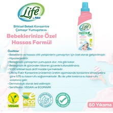 Life by Fakir Vegan Bitkisel Konsantre Bebek Çamaşır Yumuşatıcısı 1500 ml