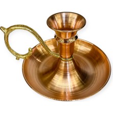 Efemir Orijinal Bakır Düz Şinanay Mumluk