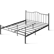 Evger Home K25 Siyah Metal Karyola Çift Kişilik Yataksız