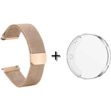 Forzacase Huawei Watch Gt4 41MM Metal Mıknatıslı Kordon Kayış + Ekran Korumalı Silikon Kılıf - FC356