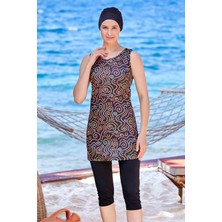 Remsa Elastanlı Sıfır Kol Yarı Kapalı Taytlı Bayo | Siyah 9312