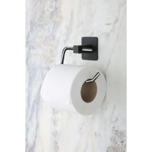 Nevhas Kare Yapışkanlı Açık Tuvalet Kağıtlığı Siyah Wc Kağıtlık Tutucu