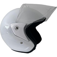Kask Yarım Motosiklet Kaskı Yüksek Kalite - Beyaz