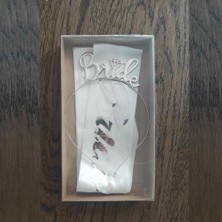 Patladı Gitti Gümüş Bride To Be Taç  ve Kuşak Set