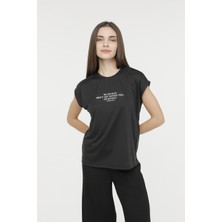 Lumberjack Wl Haıley 11GF18 4fx Siyah Kadın Kısa Kol T-Shirt