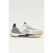 Benetton ®  Kadın Beyaz Gri Spor Ayakkabı BNI-10009