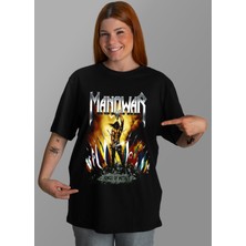 Bu Tshirt Manowar - Kings Of Metal' Temalı Oversize Tişört.