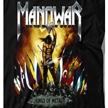 Bu Tshirt Manowar - Kings Of Metal' Temalı Oversize Tişört.