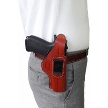 Yükseltepe Glock Belt Maşalı Deri Kılıf Siyah