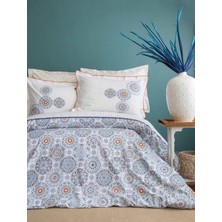 Apricitas Home Senses Celeste Turkuaz Çift Kişilik  Pamuk Kapitoneli Nevresim Complete Set