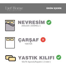 Lief Home Ranforce Kumaşından Kalpli Çift Kişilik Nevresim Seti | 200X220