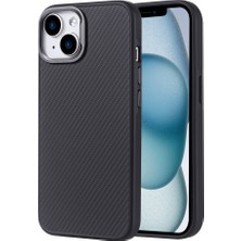 Musal iPhone 14 Kılıf Magsafe Şarj Özellikli Karbon Fiber Görünümlü Troy Kapak