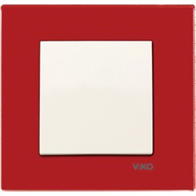 Viko Novella Cam Düz Bordo Tekli Çerçeve Vk