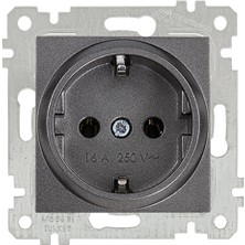 Mutlusan Rita Mekanizmalı Tuş Topraklı Priz Füme