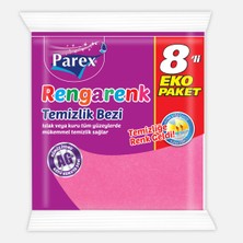 Rich Parex Rengarenk Temizlik Bezi 8'li