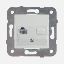 Viko Novella Met Beyaz Tekli Numeriş Telefon Prizi Mek