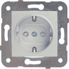 Viko Novella Topraklı Priz Gümüş Vk