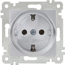 Mutlusan Rita Mekanizmalı Tuş Topraklı Priz Inox