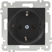 Mutlusan Rita Mekanizmalı Tuş Topraklı Priz Siyah