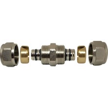 Kalde Pex ve Pert Mobil Boru Ekleme Nipeli 16X16 Sabit Uç - Mobil Sistem Boru Bağlantı Rakoru