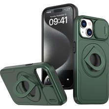 iPhone 14 Plus / 15 Plus Kickstand Cover Tpu+Pc Manyetik Telefon Kılıfı (Yurt Dışından)