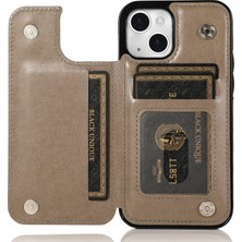 iPhone 15 Plus Pu Deri+Tpu Kart Sahibi Telefon Kapağı (Yurt Dışından)