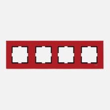 Viko Novella Cam Düz Bordo Dörtlü Çerçeve